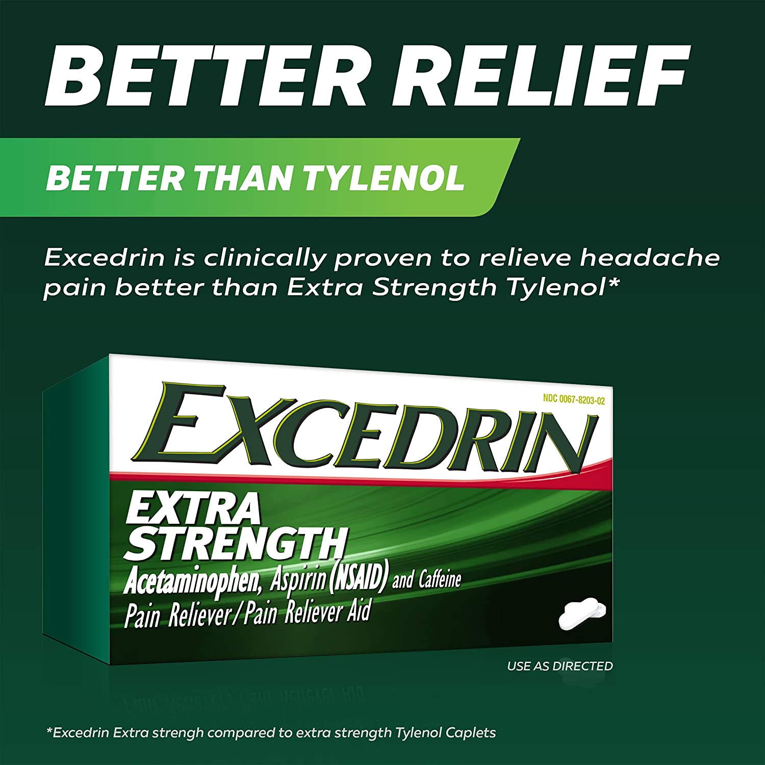  Excedrin Extra Strength Pain Relief Caplets For