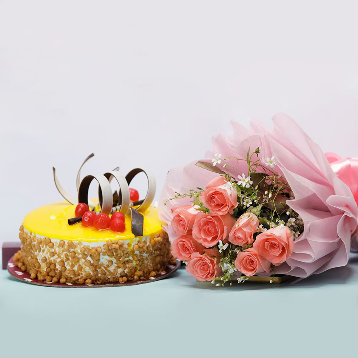 Combo with Cake and Flower