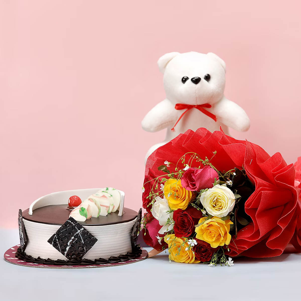 Combo with Flower and Cake