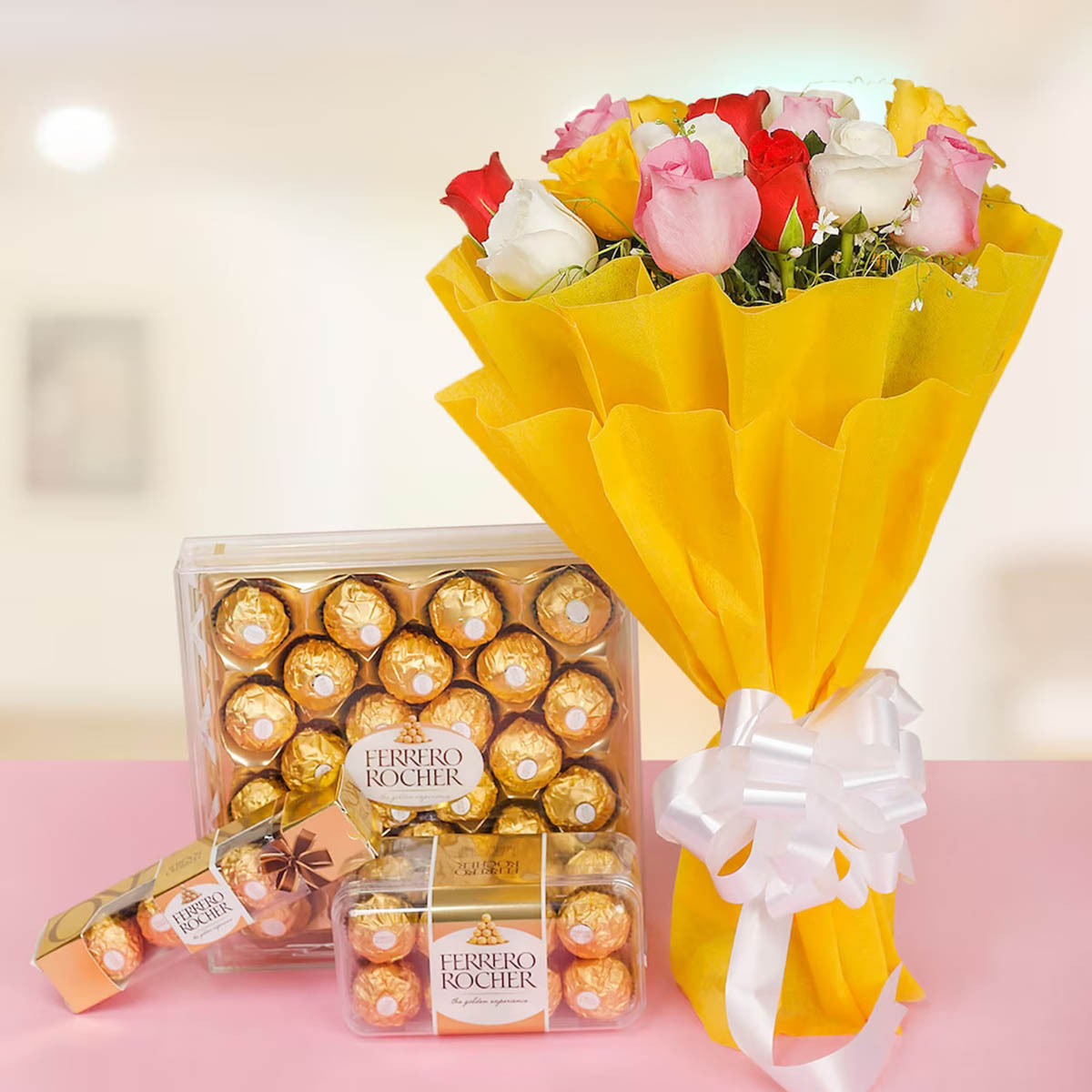 Combo with Flower and Chocolate