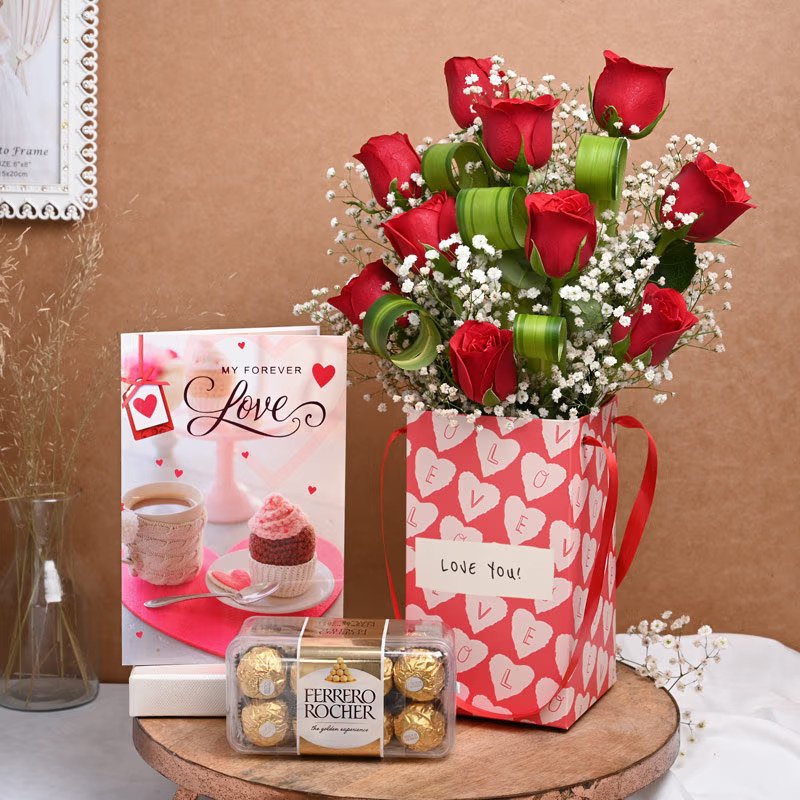 Combo with Chocolate and Flower