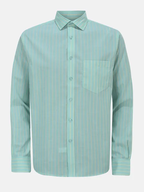 Seafoam Green Mixed Cotton Executive Shirt