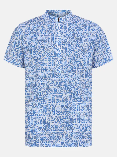 White Printed Cotton Shirt