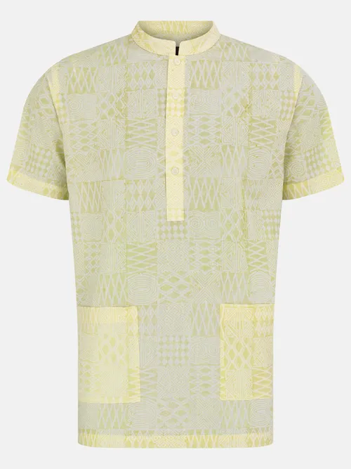 Yellow Printed Cotton Fatua