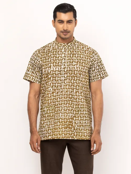 Olive Wax Dyed Cotton Fatua