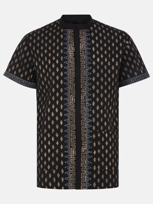 Black Printed Cotton Fatua