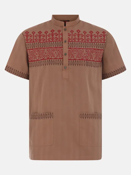 Brown Printed Cotton Fatua