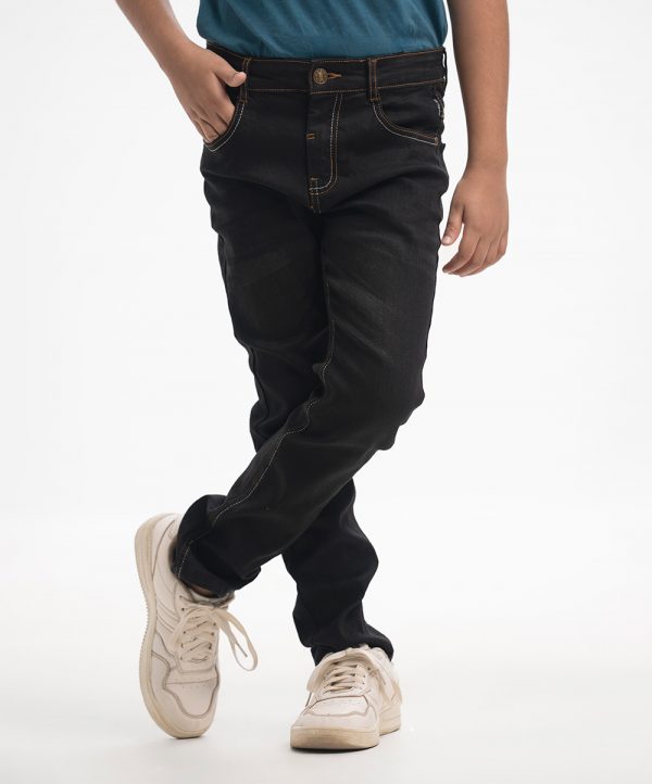 Black Denim Long Pants