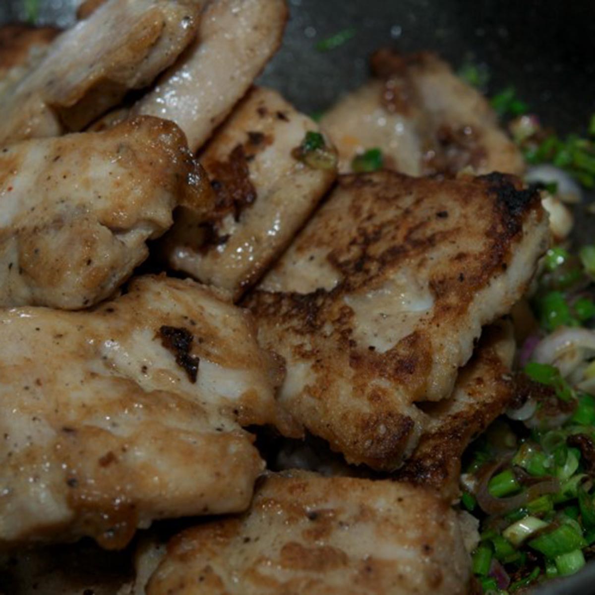 FRIED FISH WITH GARLIC & OYSTER SAUCE