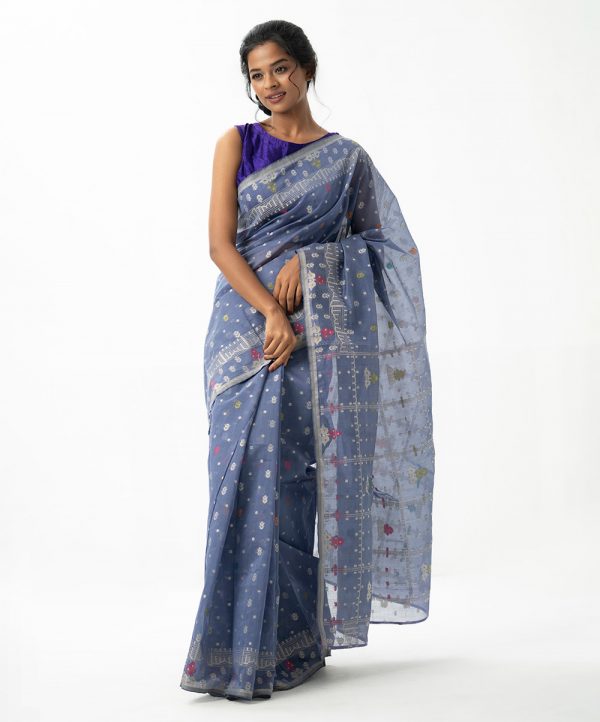 Lavender Half-silk Saree
