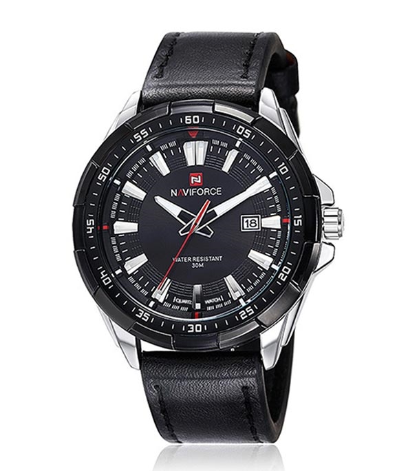 Naviforce Men’s Quartz Leather Belt Watch NF9056SB