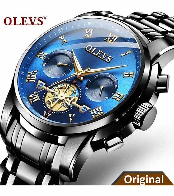 Men's OLEVS 2859 Quartz Wristwatch Fashion Business Stainless Steel Watch