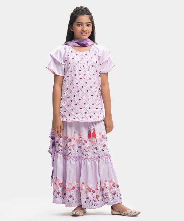Lavender Georgette Ghagra Choli
