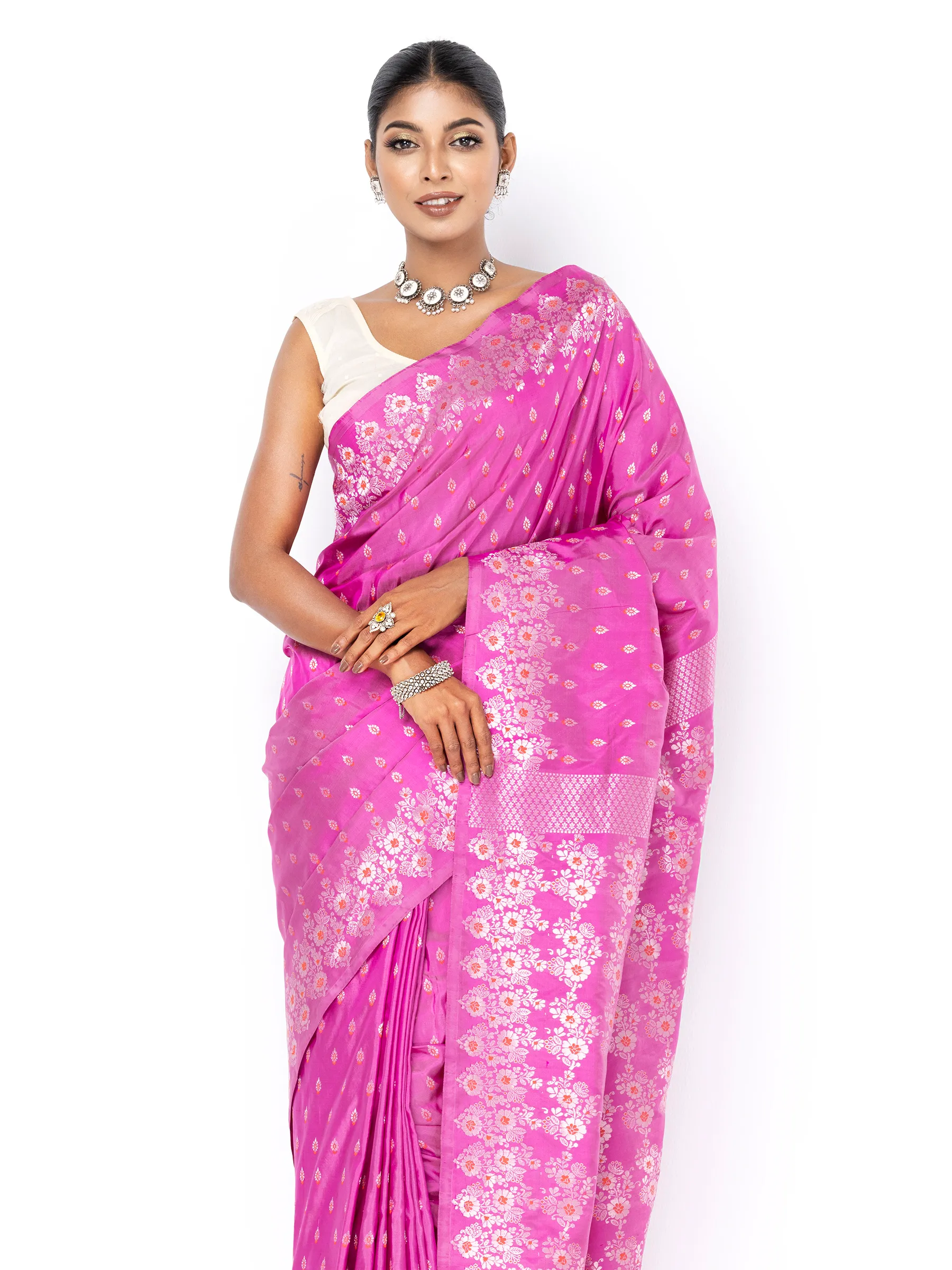Purple Mirpur Katan Saree