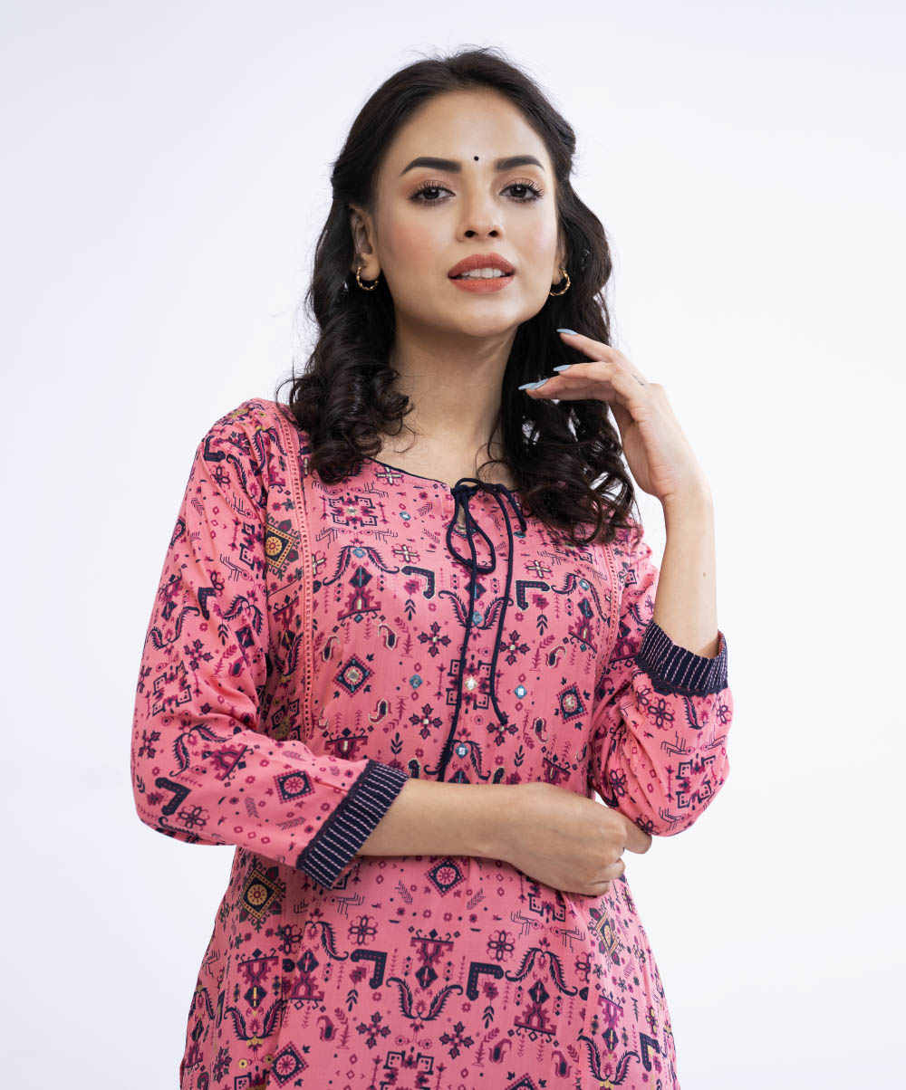 Pink Viscose Kameez