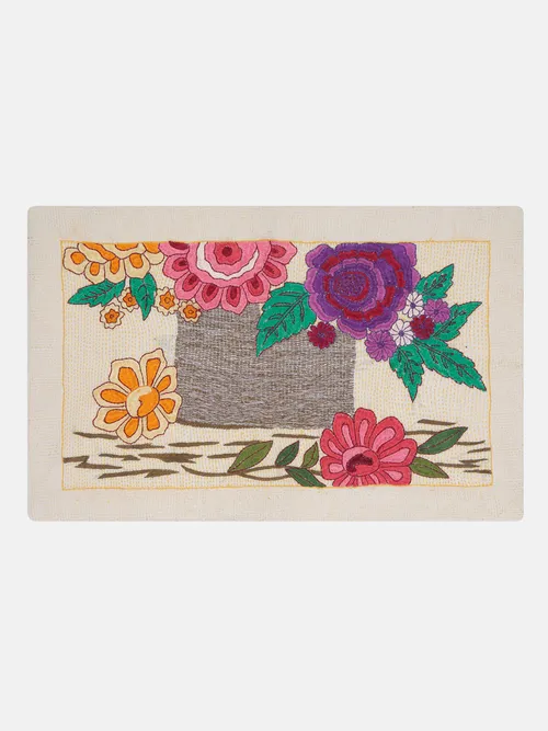 Nakshi Kantha Embroidered Silk Tapestry