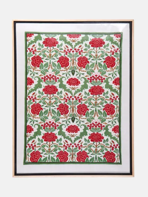 Nakshi Kantha Embroidered Silk Tapestry