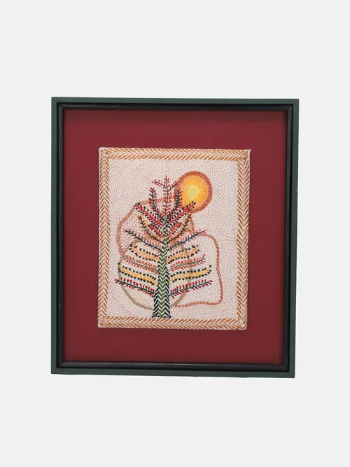 Sunshine Nakshi Kantha Cotton Wall Hanging Frame