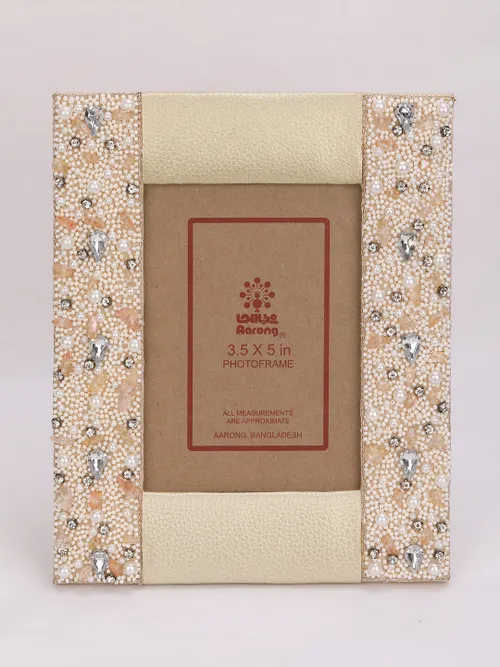 Embroidered Leather Photo Frame