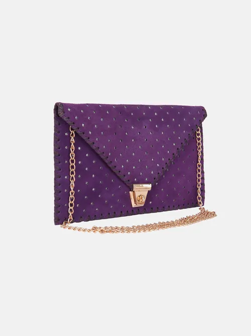 Purple Leather Purse