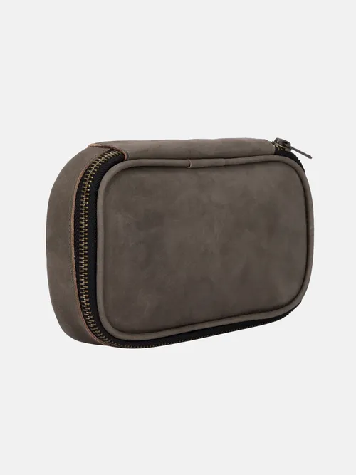 Grey Multipurpose Suede Velvet Pouch Bag