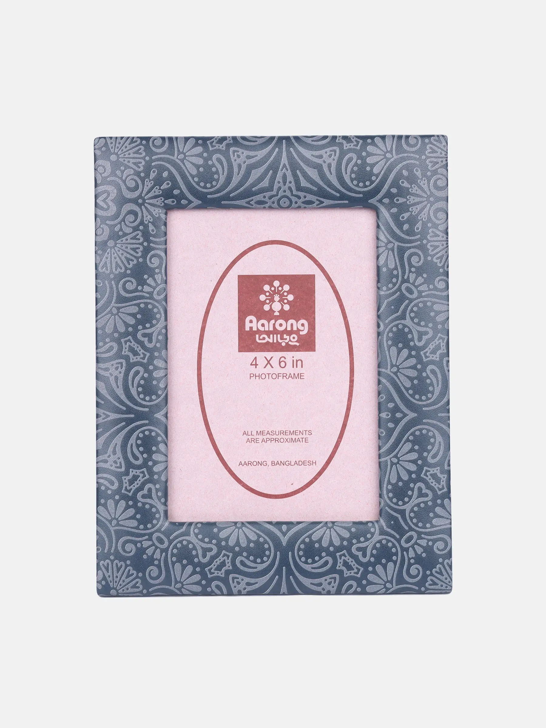 Grey Genuine Leather Photo Frame