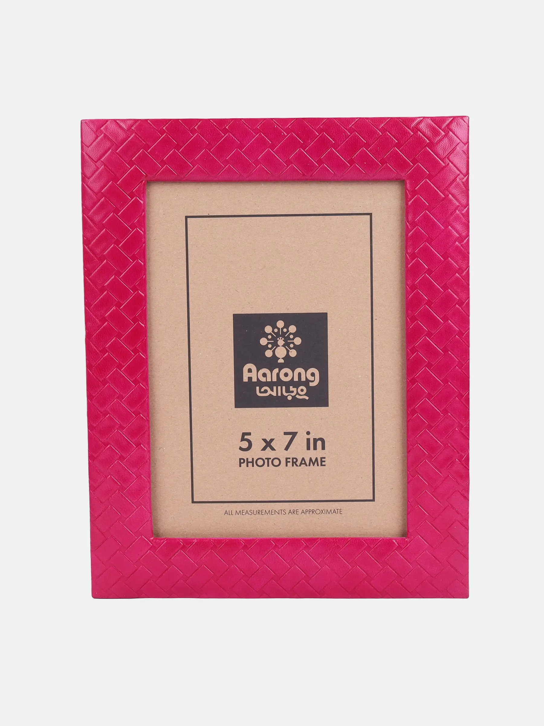 Magenta Genuine Leather Photo Frame
