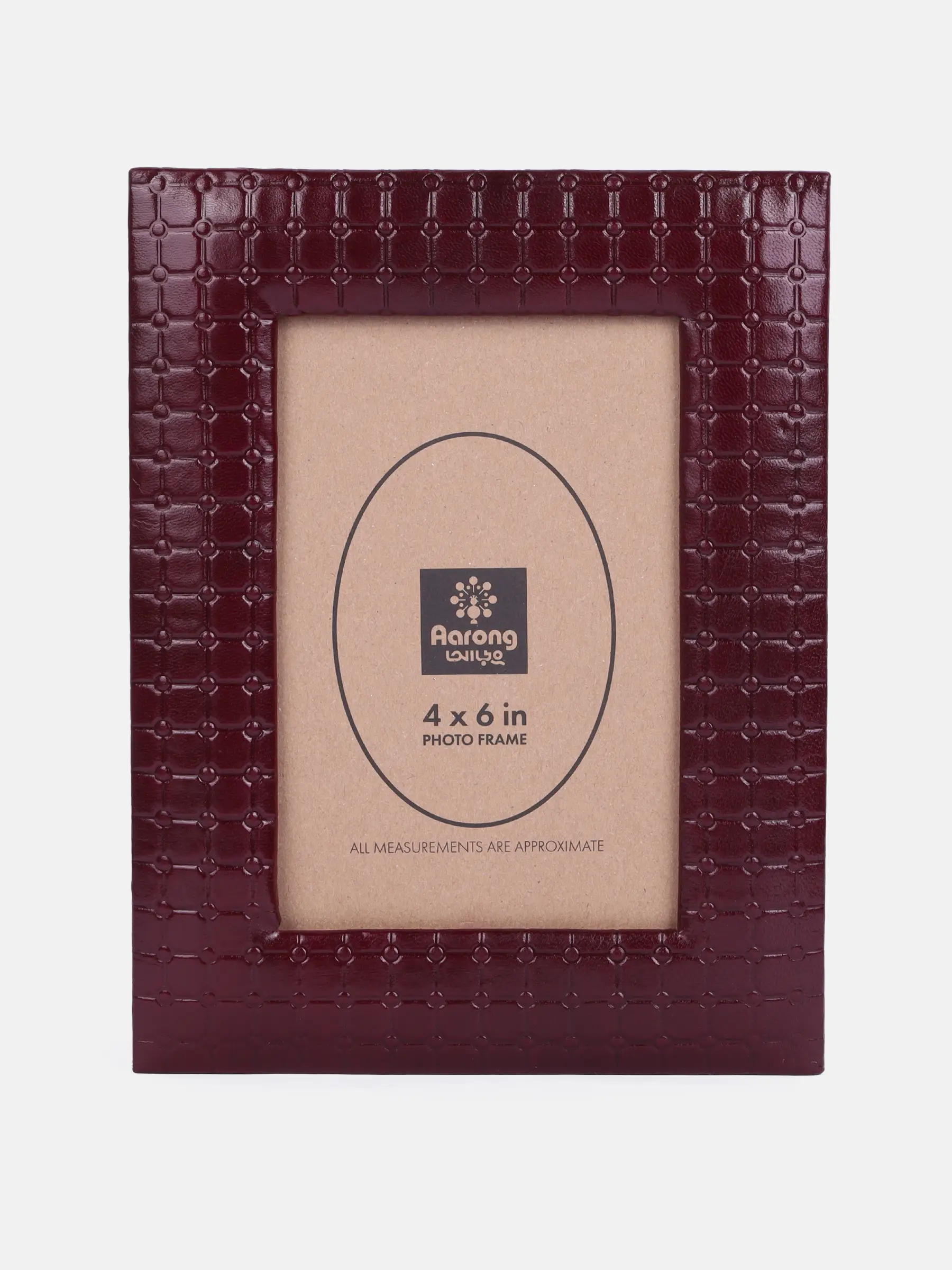Maroon Genuine Leather Photo Frame