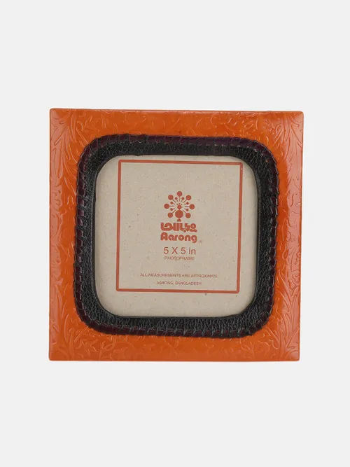 Tan Leather Photo Frame