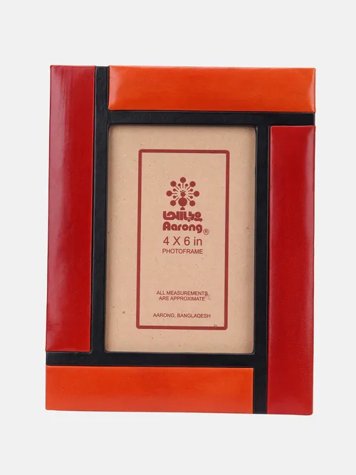Tan Faux Leather Photo Frame