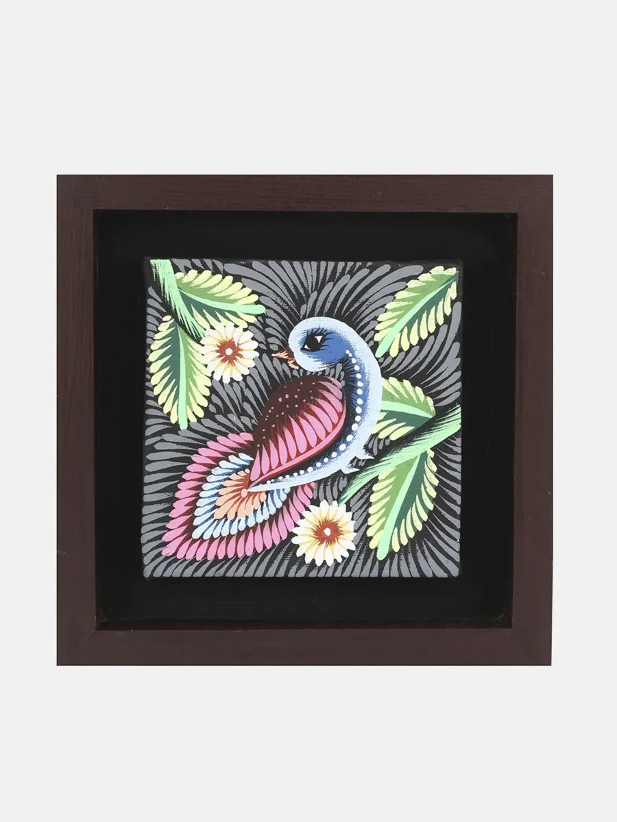 Rickshaw Painted Wooden Wall Hanging