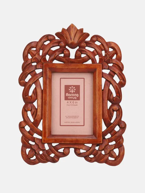 Carved Wooden Photo Frame-4X6 inch