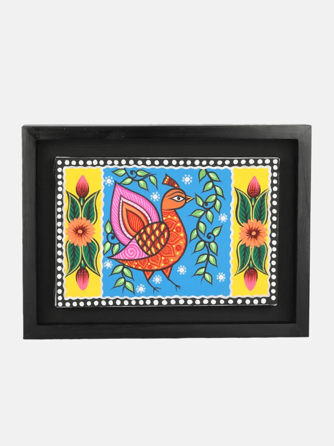 Black Rickshaw Painted Wooden Wall Hanging