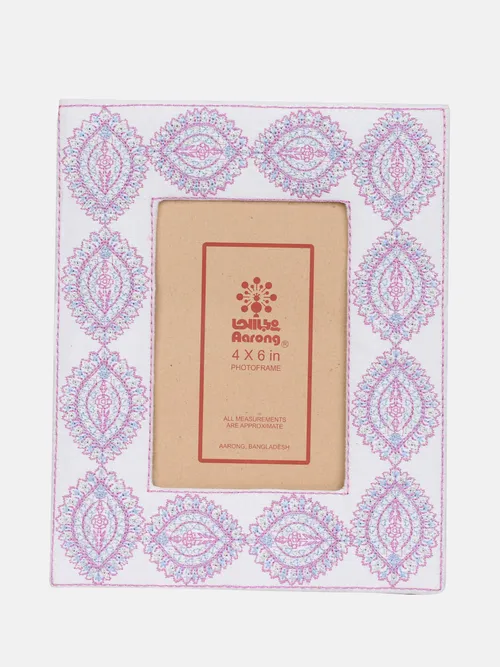 Jute Embroidered Photo Frame - Big