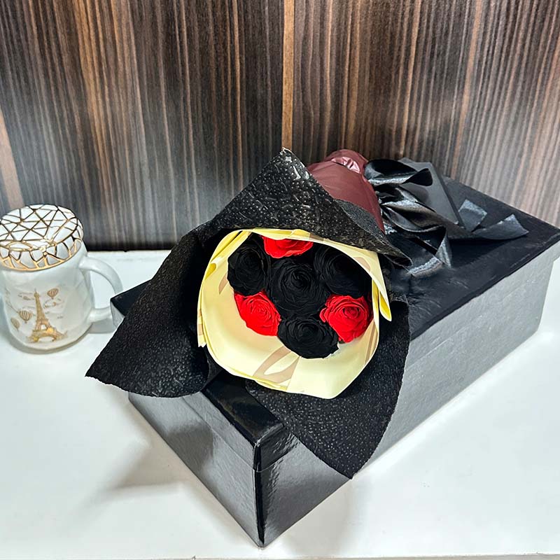 Real Eternal Preserved Black Rose