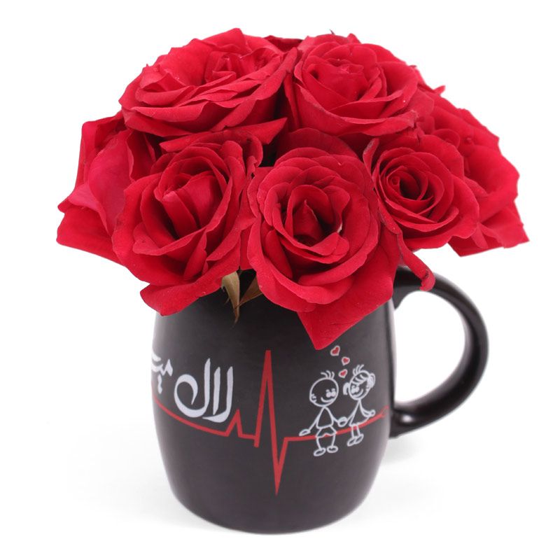 Dil Ka Haal Mug with Roses