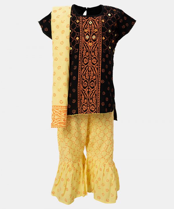 Black Cotton Salwar Kameez