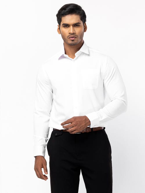 White Bamboo Silk Executive Premium Shirt