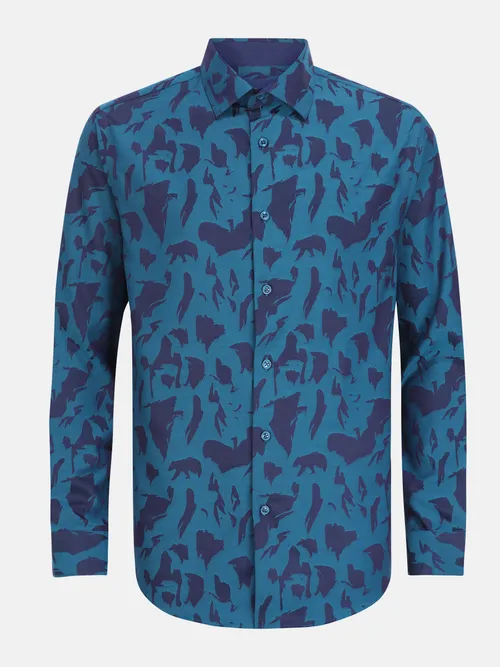 Deep Sea Green Executive Semi Formal Bamboo Silk Shirt