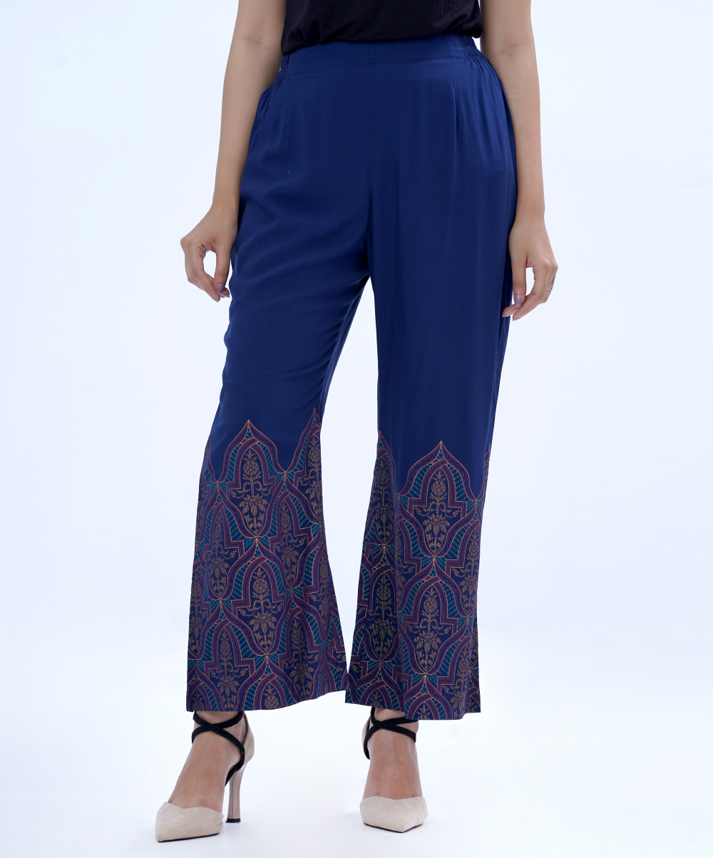 Blue Viscose Palazzo