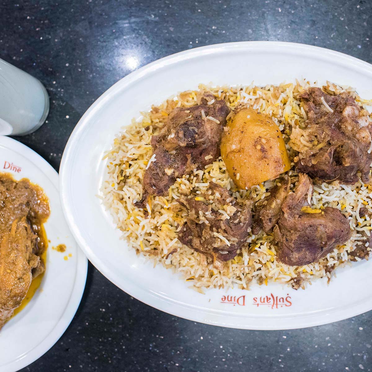 Basmati Kacchi with Chicken Roast & Borhani