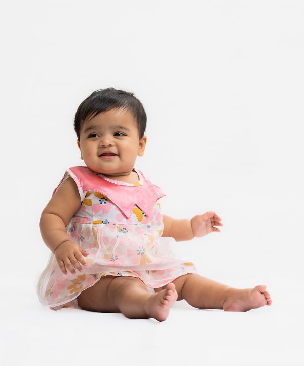 Pink Cotton Newborn Frock