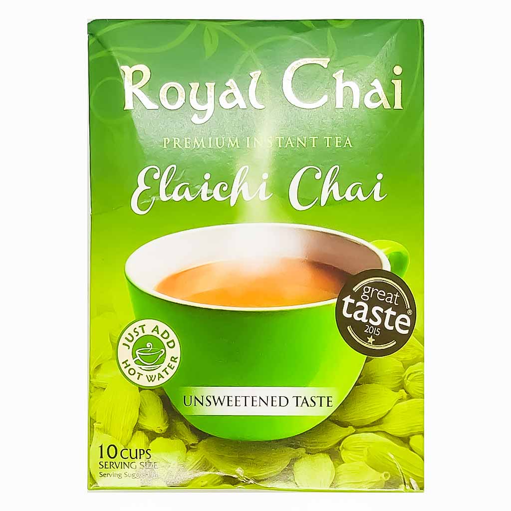 Royal Chai Premium Instant Tea Elaichi Tea (Unsweetened) -220 gram