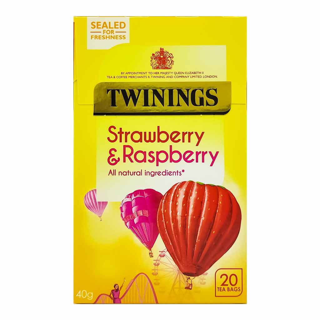 Twinings Strawberry & Raspberry -40 gram (20 tea bags)
