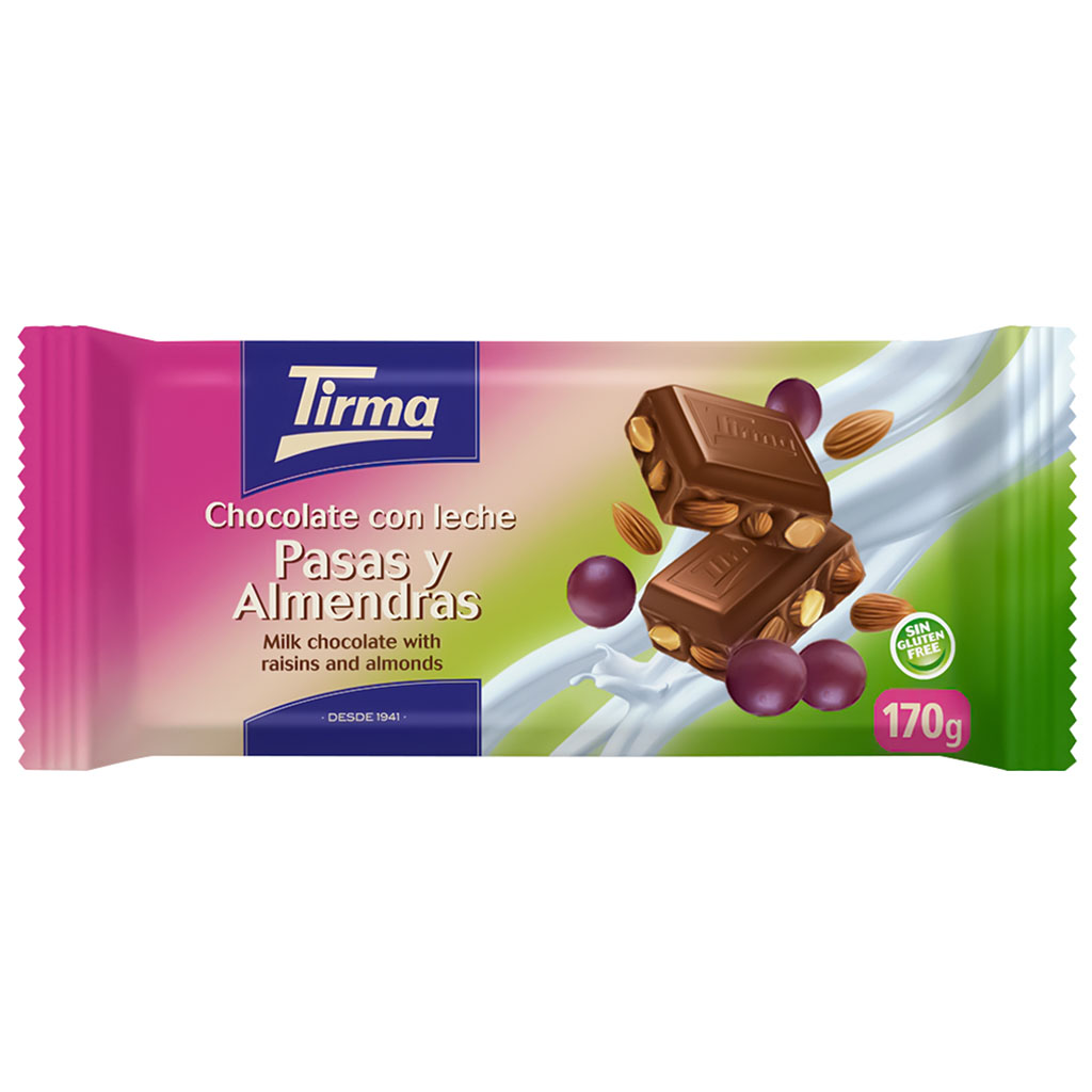 Tirma Milk Chocolate with Raisins and Almonds 170 gram