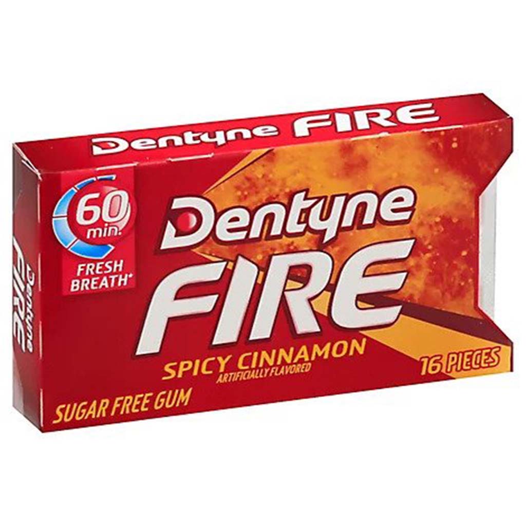 Dentyne Fire Spicy Cinnamon Sugar Free Gum-16pcs