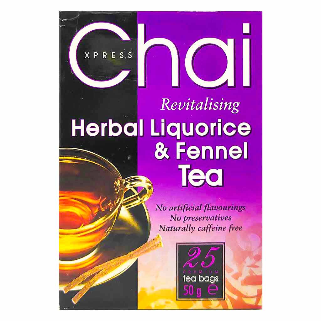 Chai Xpress Revitalising Herbal Liquorice & Fennel Tea- 50 gram (25 tea bags)