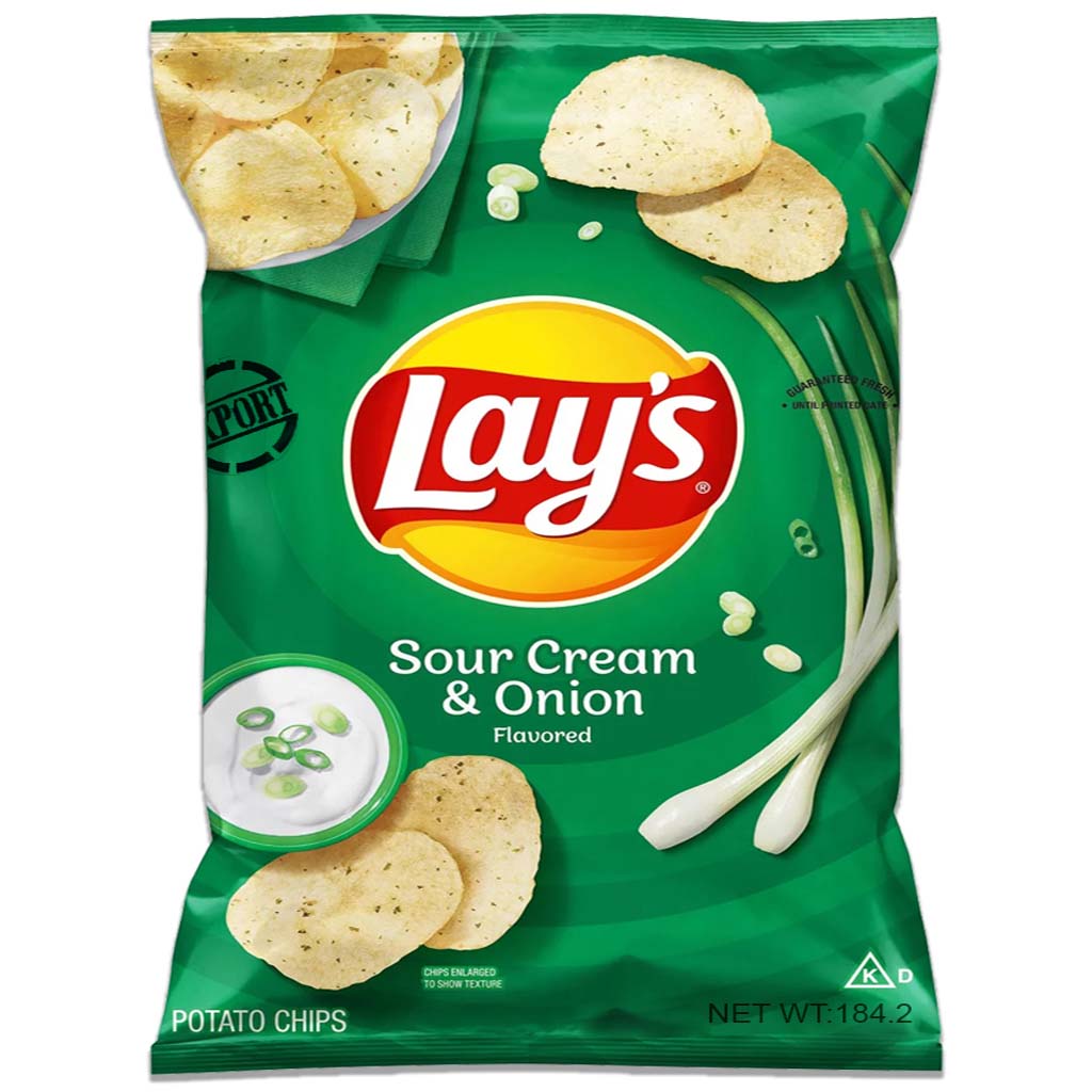 Lay's Sour Cream & Onion Flavored Potato Crisps 