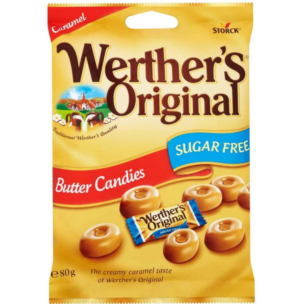 Storck Werther's Sugar Free Caramel Butter Candies-80gram