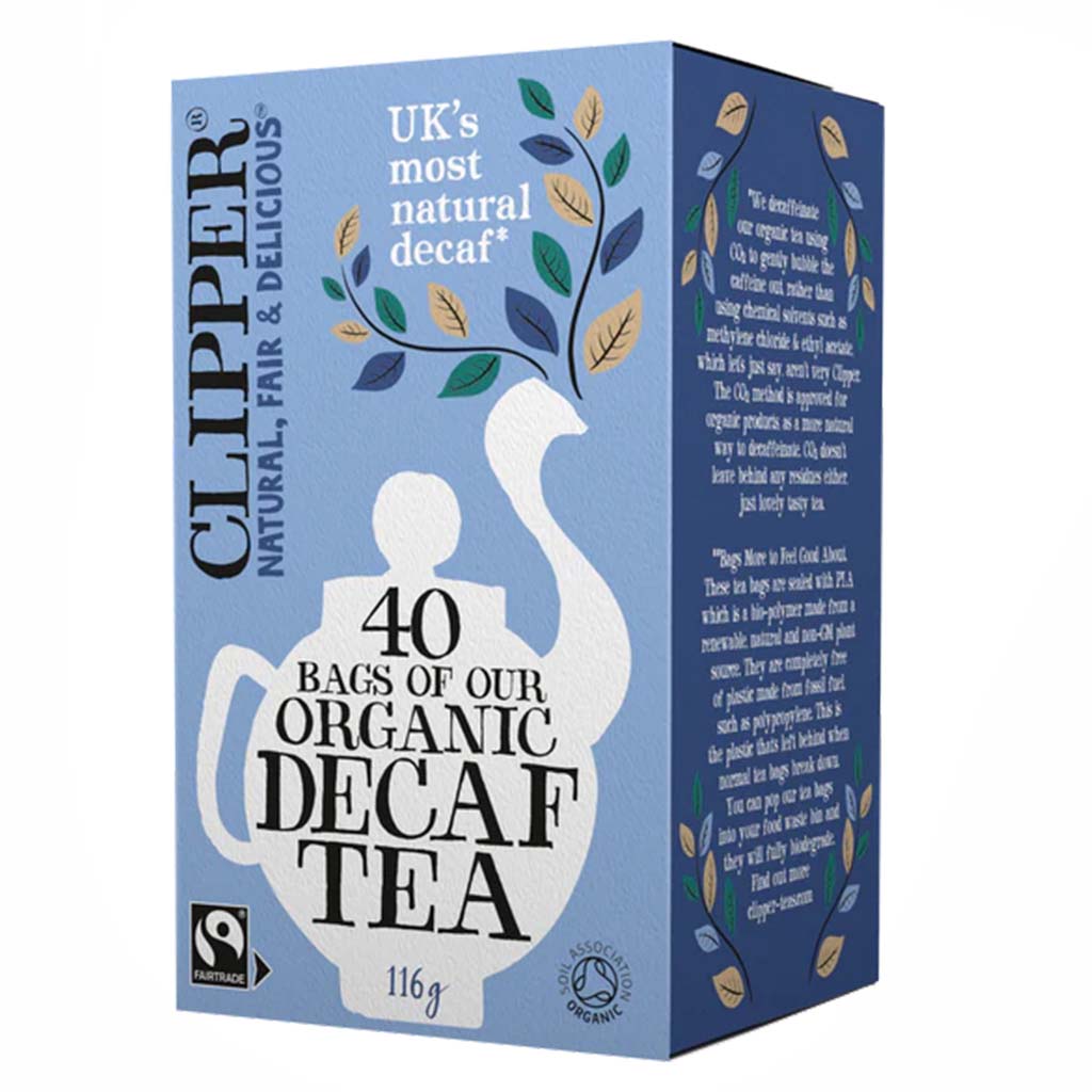 Clipper Natural Fair & Delicious Organic Decaffeinated Tea-116gram(40 tea bags)